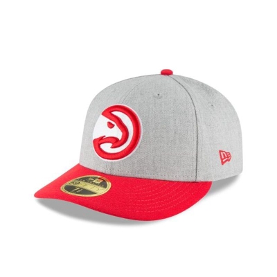 Atlanta Hawks Gorra | New Era NBA Heather Low Profile 59fifty Fitted Cap Mexico - Grises